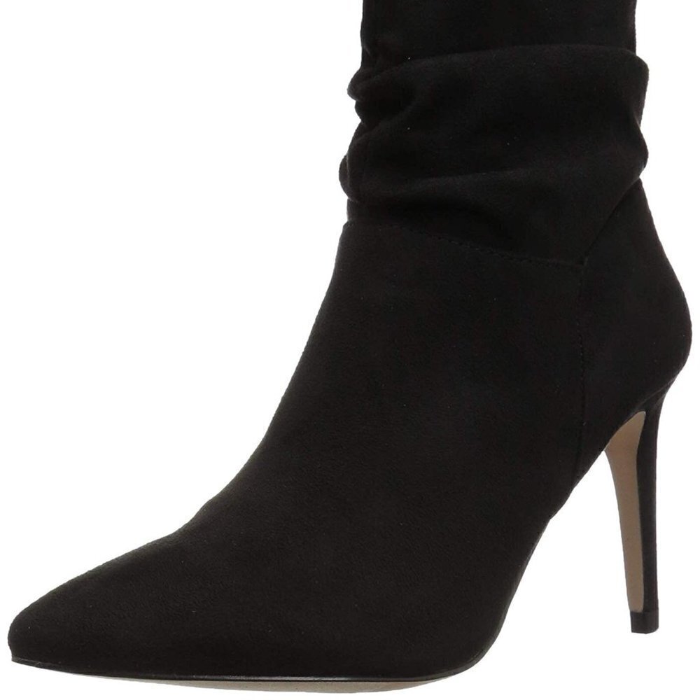 W284 Xoxo Black Taniah Pointed Toe Ankle Boots